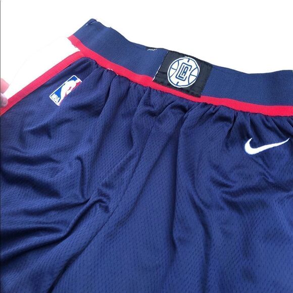 NBA X Nike Los Angeles Clippers Basketball Shorts Medium White/Navy - Picture 4 of 9